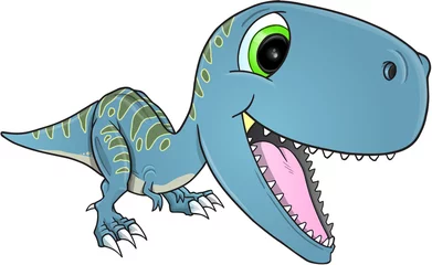 Photo sur Plexiglas Dessin animé Dinosaure heureux T-Rex Vector Illustration Art