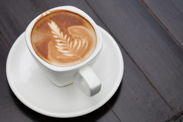 Cup of latte coffee