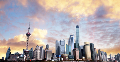Shanghai skyline.