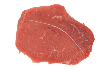 raw beef isolated on white background