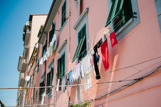 Clothes hung out to dry