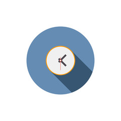 Flat clock icon for application