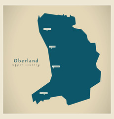 Moderne Landkarte - Oberland LI
