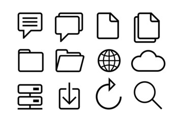 Sketched internet icons vector