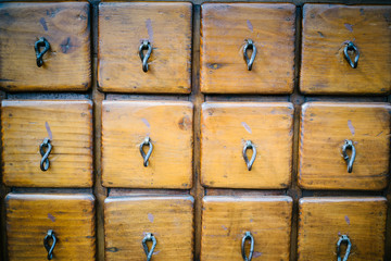 Wooden drawers
