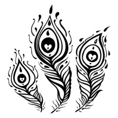 Peacock Feather set.