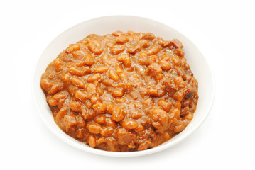 Bowl of Homemade Pork and Beans