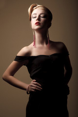 Fototapeta premium Portrait of young blond woman