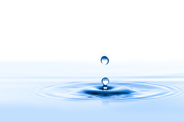 Fototapeta na wymiar Water Drop with White Background