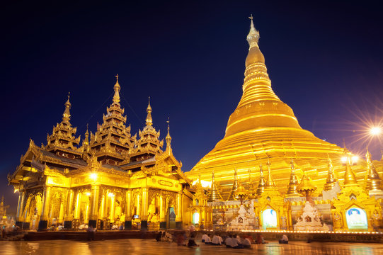 Shwedagon Pagoda in Yangon, Myanmar (Burma)