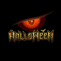Halloween message red eyes