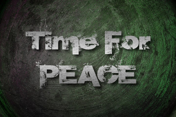 Time For Peace Concept
