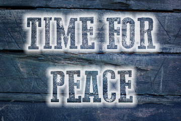 Time For Peace Concept