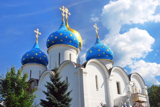 Dormition church. Trinity Sergius Lavra, Russia.