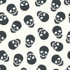 Seamless pattern with skulls.