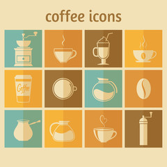 Fototapeta na wymiar Coffee icons.