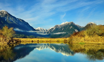 Pitt Lake valley provintional park  British Columbia