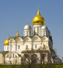 Fototapeta na wymiar Moscow, Arkhangelskiy Kremlin cathedral