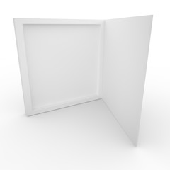Empty box on a white background