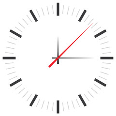 Illustration of a clock face isolated on white background