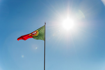Waving Portuguese flag