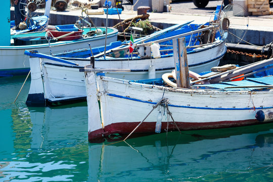 Old fishing boat in Sardinia