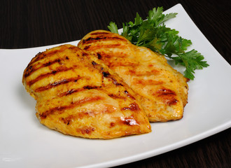 Chicken schnitzel, grilled
