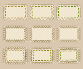 Set of elegant templates frame design