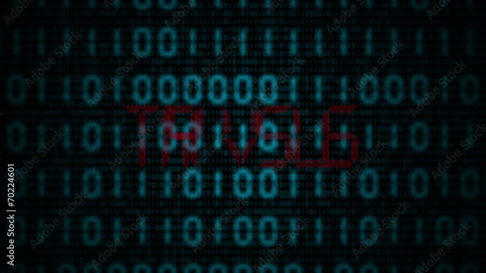 Poster vid - binary code - big data - blue