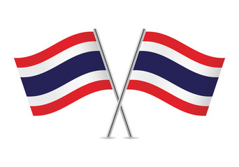 Thai flags. Vector illustration.