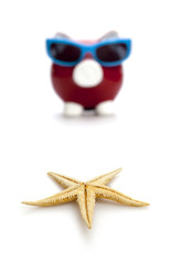 Piggy Bank on beach vacation