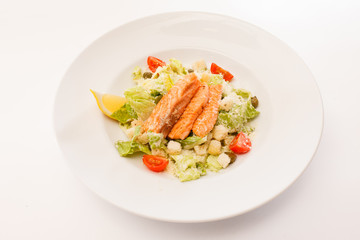 caesar salad with salmon