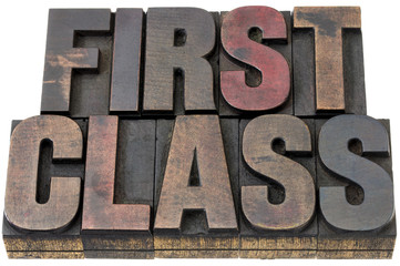 first class in wood type