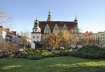 Fototapeta na wymiar City hall in Brzeg. Poland