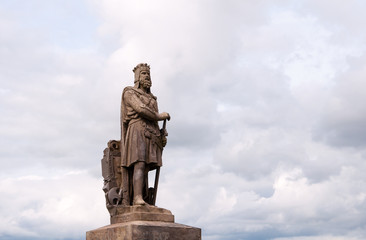 Fototapeta na wymiar statue of king robert the bruce at stirling castle