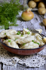 Vareniki with potatoes.