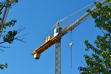 Fototapeta na wymiar Construction crane