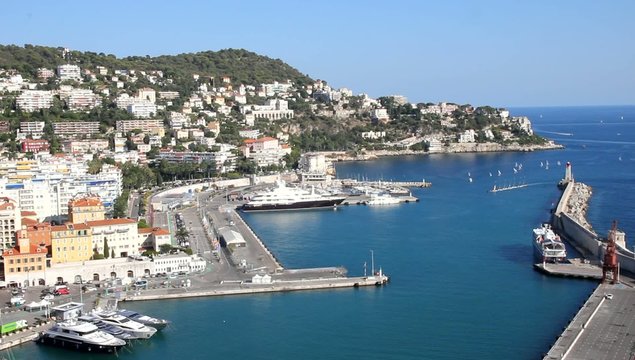 View of the port of Nice, French Riviera