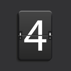 Vector modern numeric scoreboard with shadow.