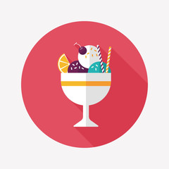 ice cream flat icon with long shadow,eps10