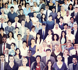 Multiethnic Group of People Smiling