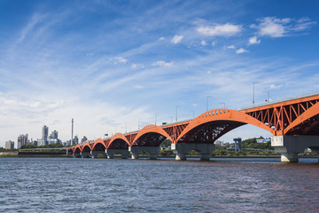 Bridge on the han River in the seoul