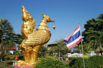 golden bird thailand travel Flag
