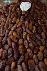 Dried date fruits background