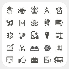 Education icons set