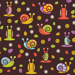 Seamless snail background © Rada Covalenco