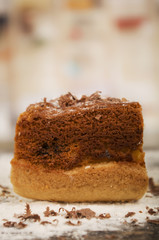 Slice of cake rear view
