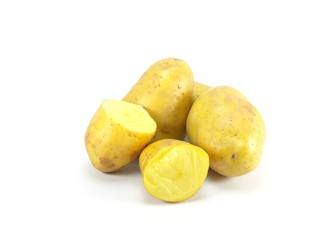 potatoes isolated on white background