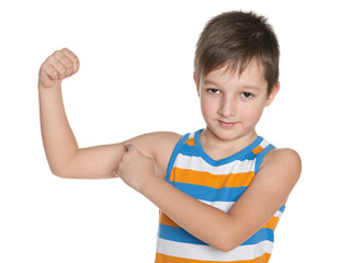 Strong little boy