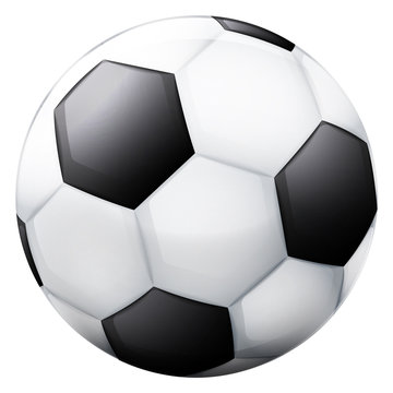 classical football ball 3D object isolated